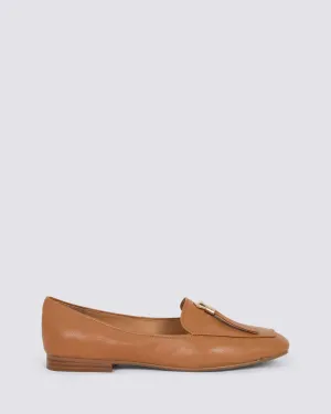 MIERELLA LOAFERS DARK TAN LEATHER