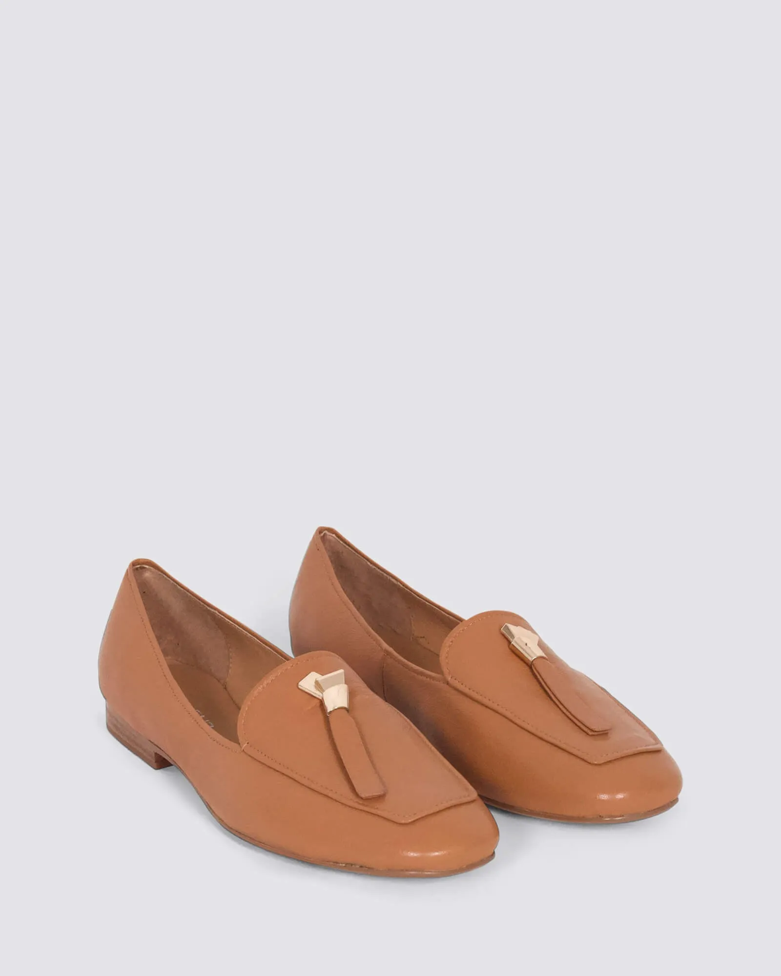 MIERELLA LOAFERS DARK TAN LEATHER