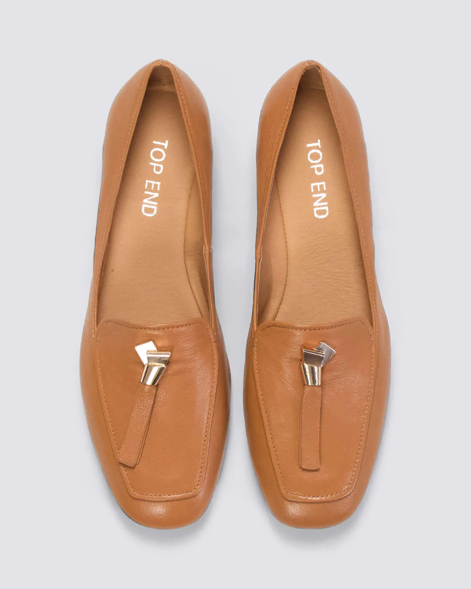 MIERELLA LOAFERS DARK TAN LEATHER