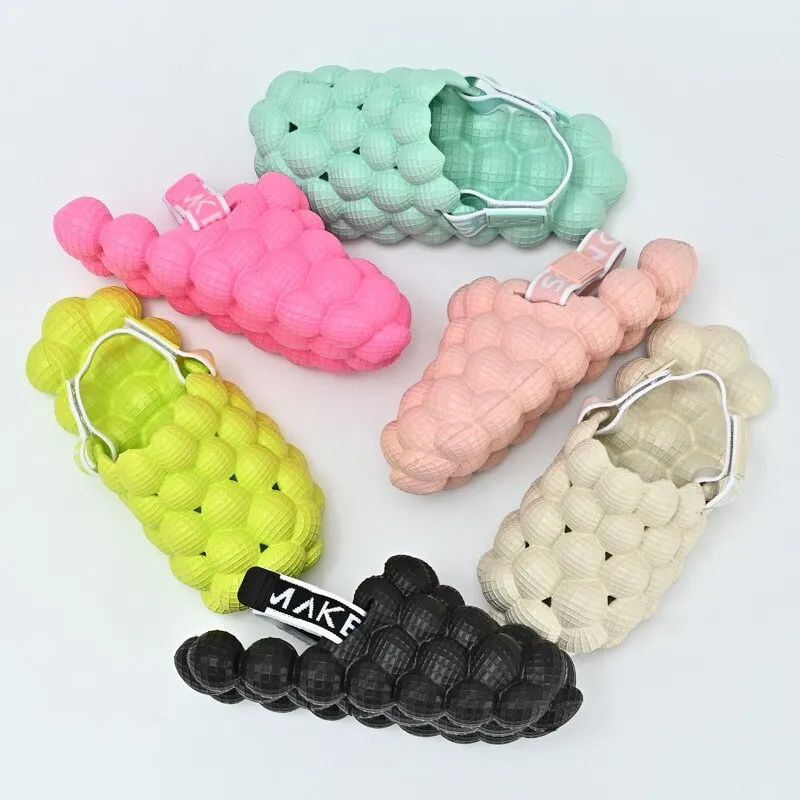 MOF Kids sandals new bubble lychee slippers