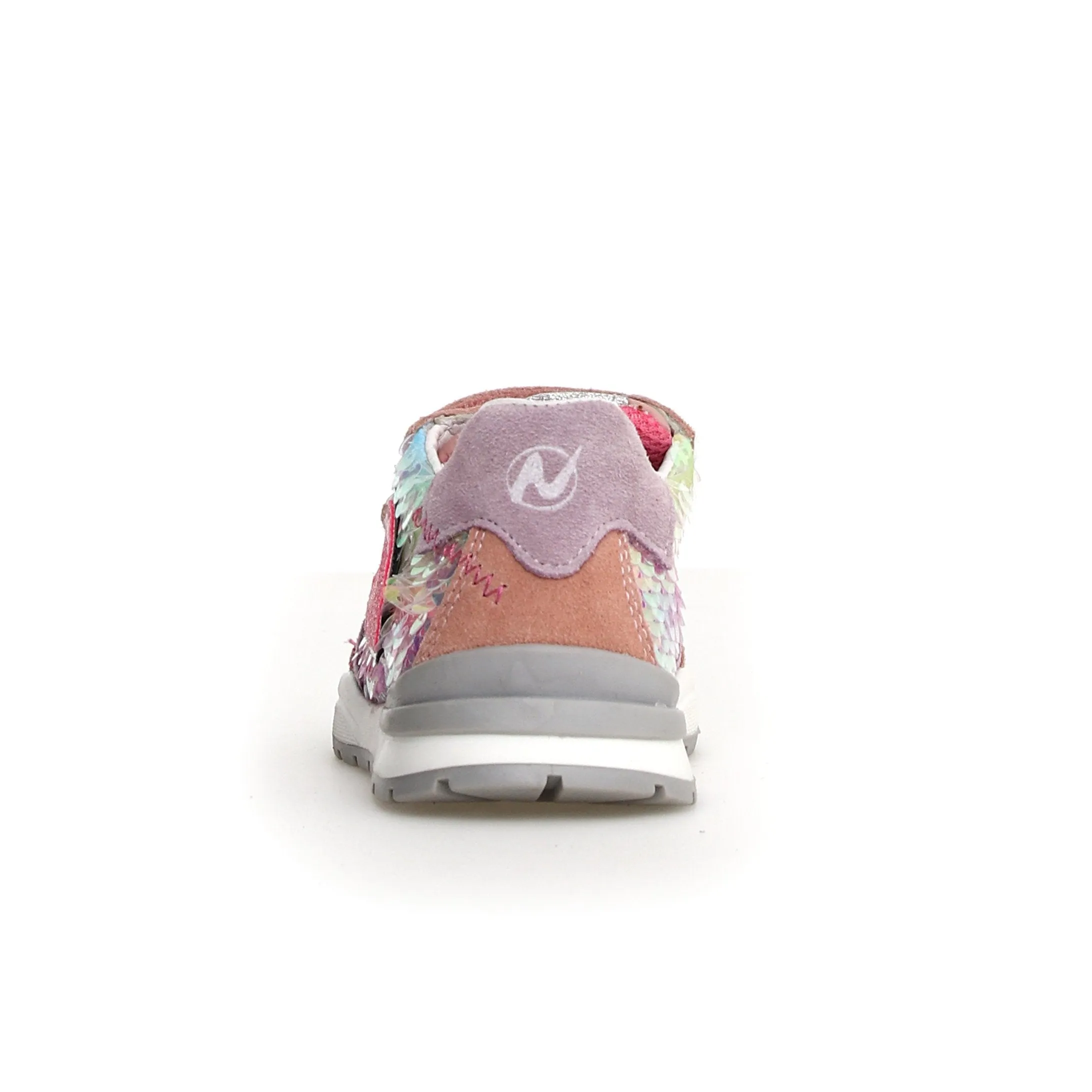 Naturino Quelly VL | Suede/Rainbow Glitter Kids Sneakers