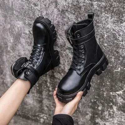 New Square Toe Thick-soled Boots Female
