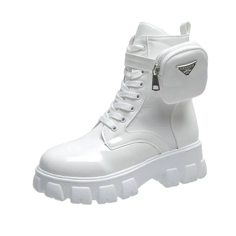 New Square Toe Thick-soled Boots Female