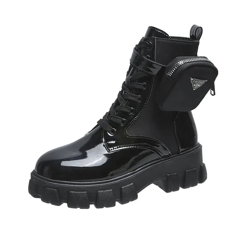 New Square Toe Thick-soled Boots Female