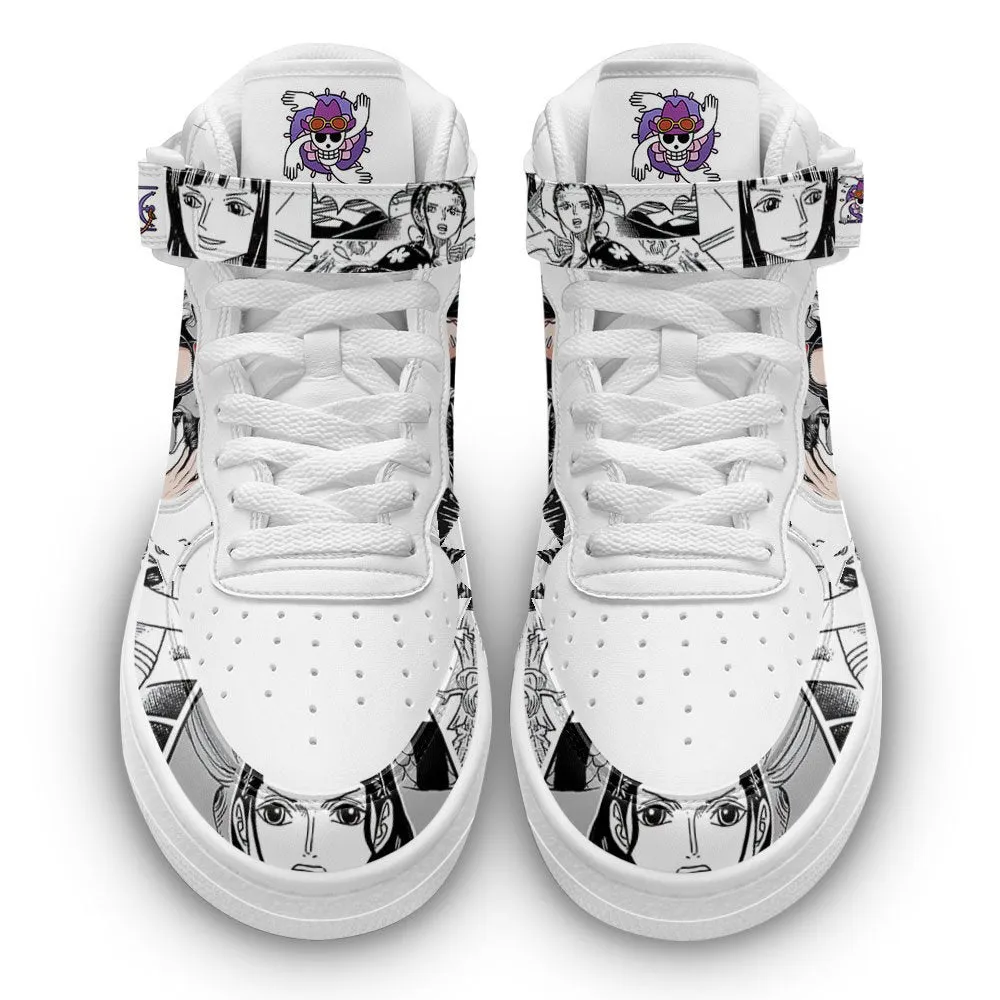 Nico Robin Sneakers Air Mid OP Custom Anime Shoes Mix Manga