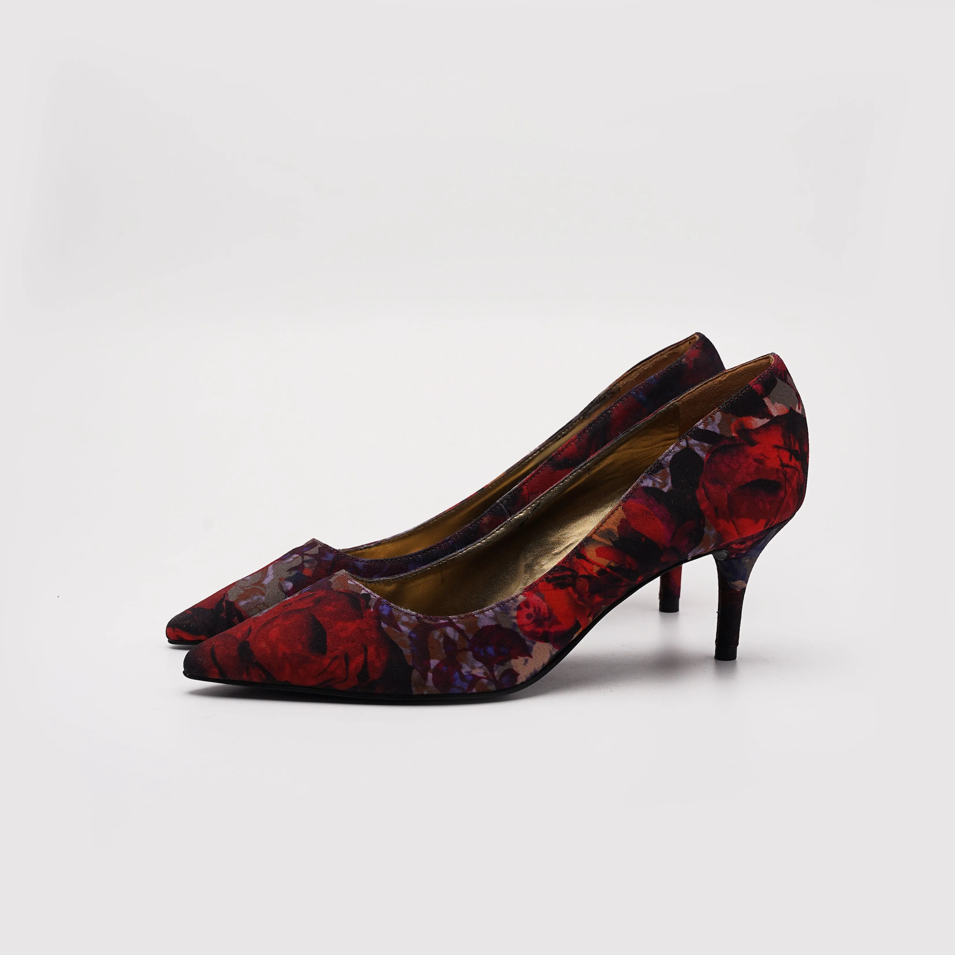 Nine West Floral Print Kitten Heel