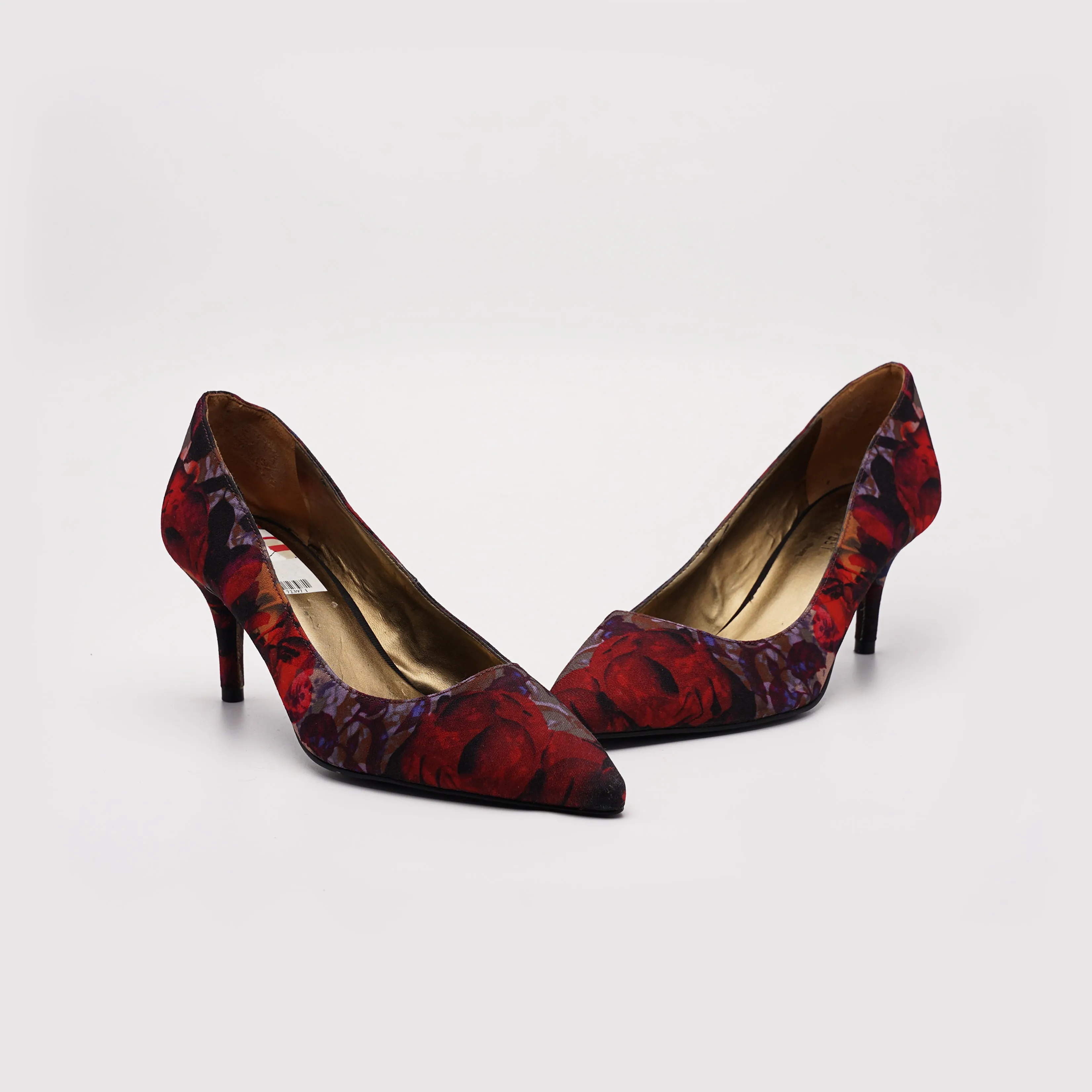 Nine West Floral Print Kitten Heel