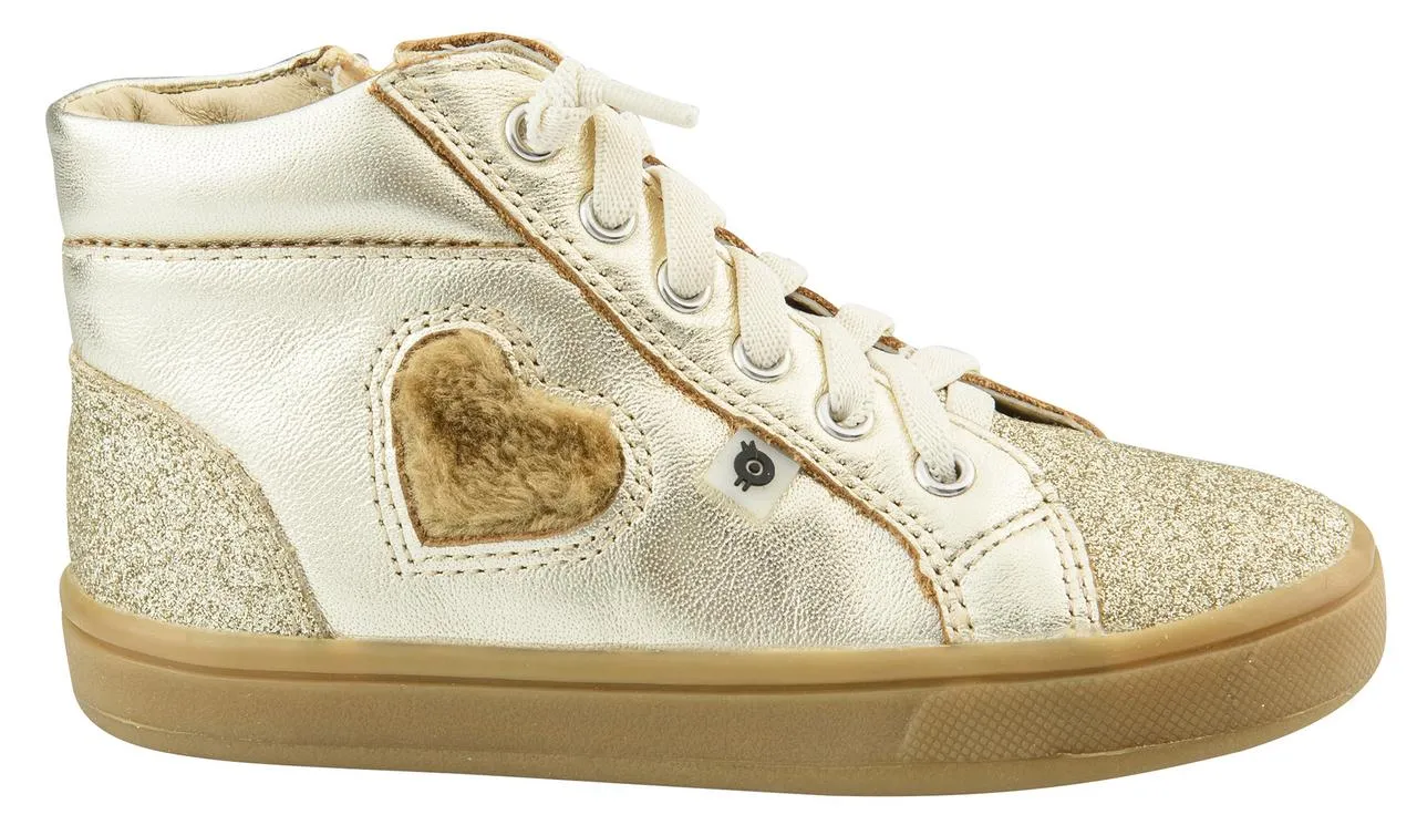 Old Soles Kid's Glam Heart Gold Glam