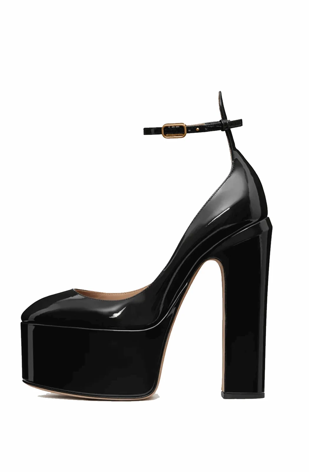 Platform ankle strap pumps
