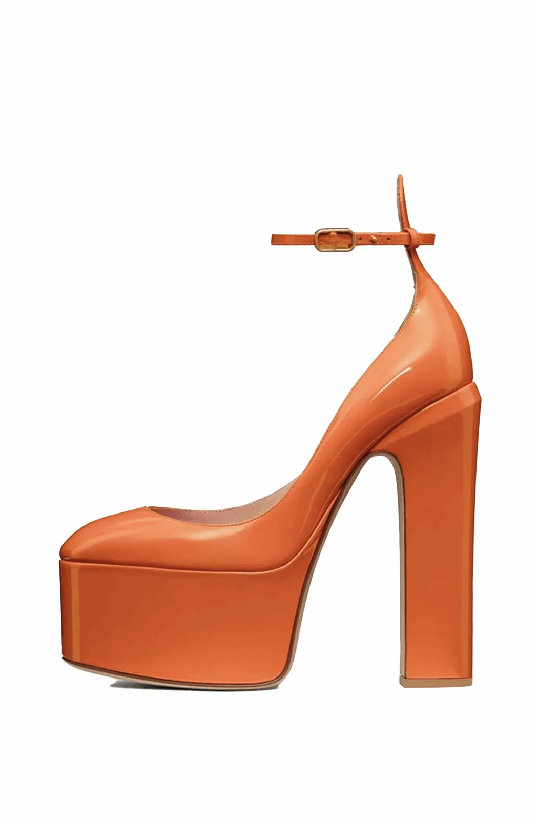 Platform ankle strap pumps