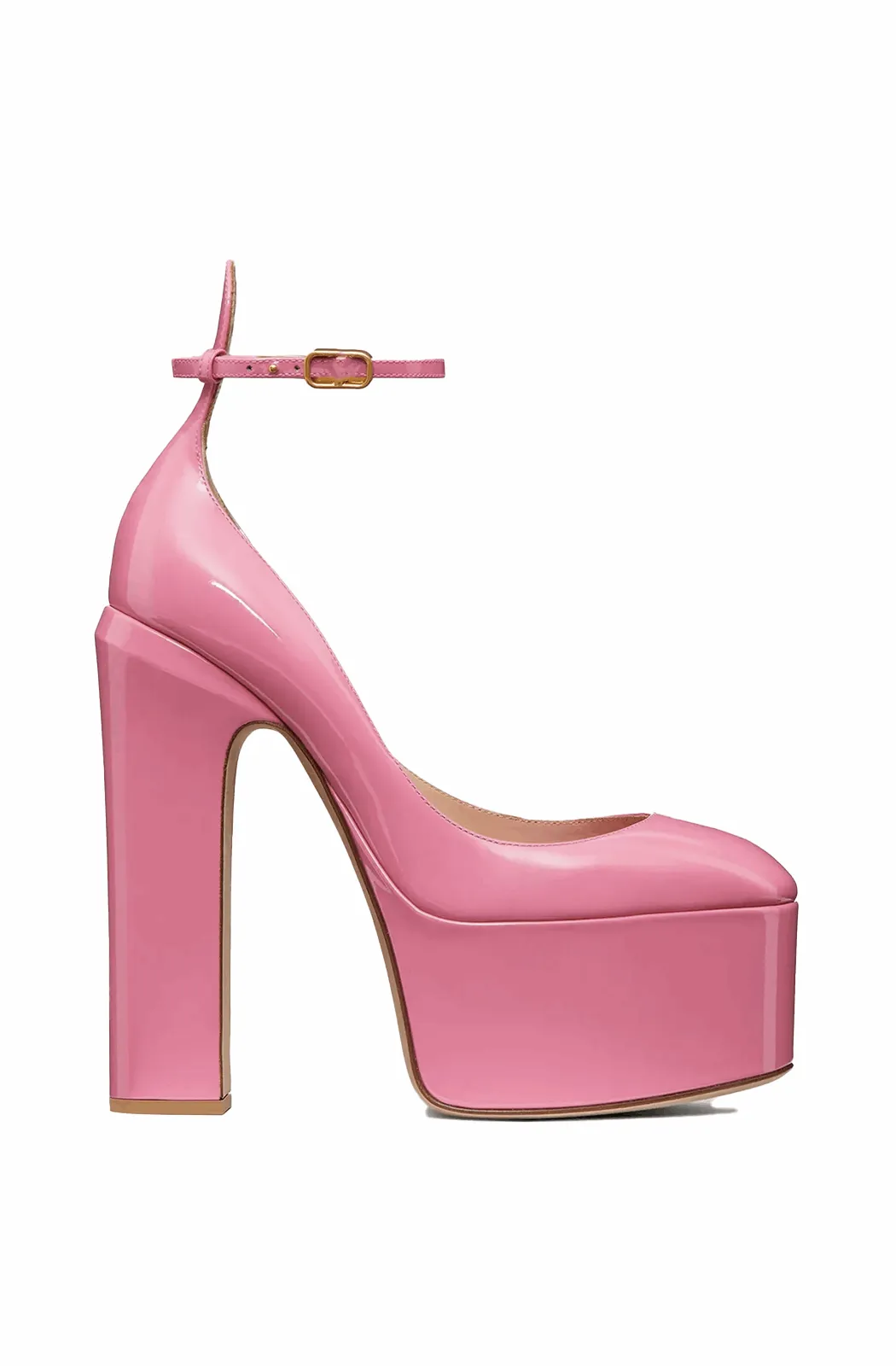 Platform ankle strap pumps
