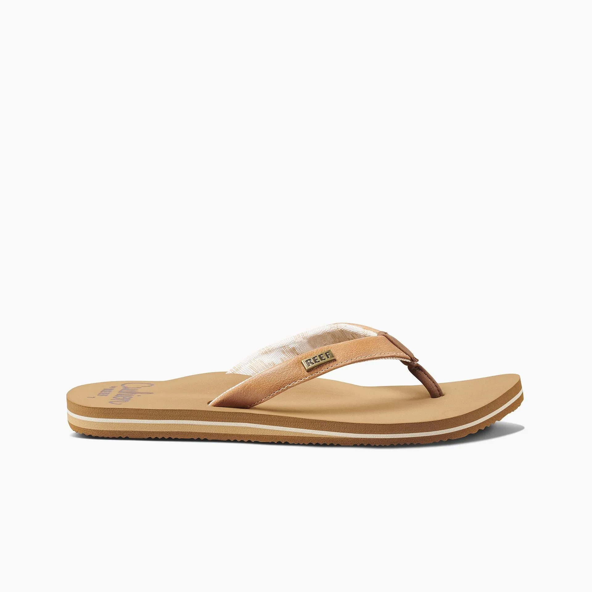 Reef Womens Cushion Sands Flip Flops - Natural