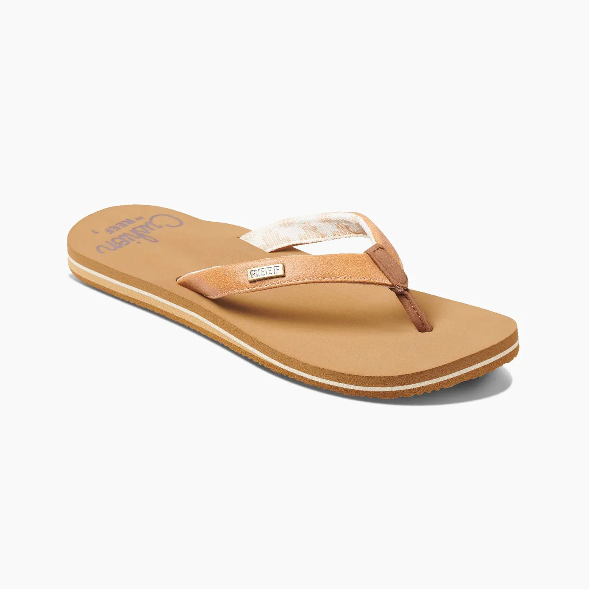 Reef Womens Cushion Sands Flip Flops - Natural