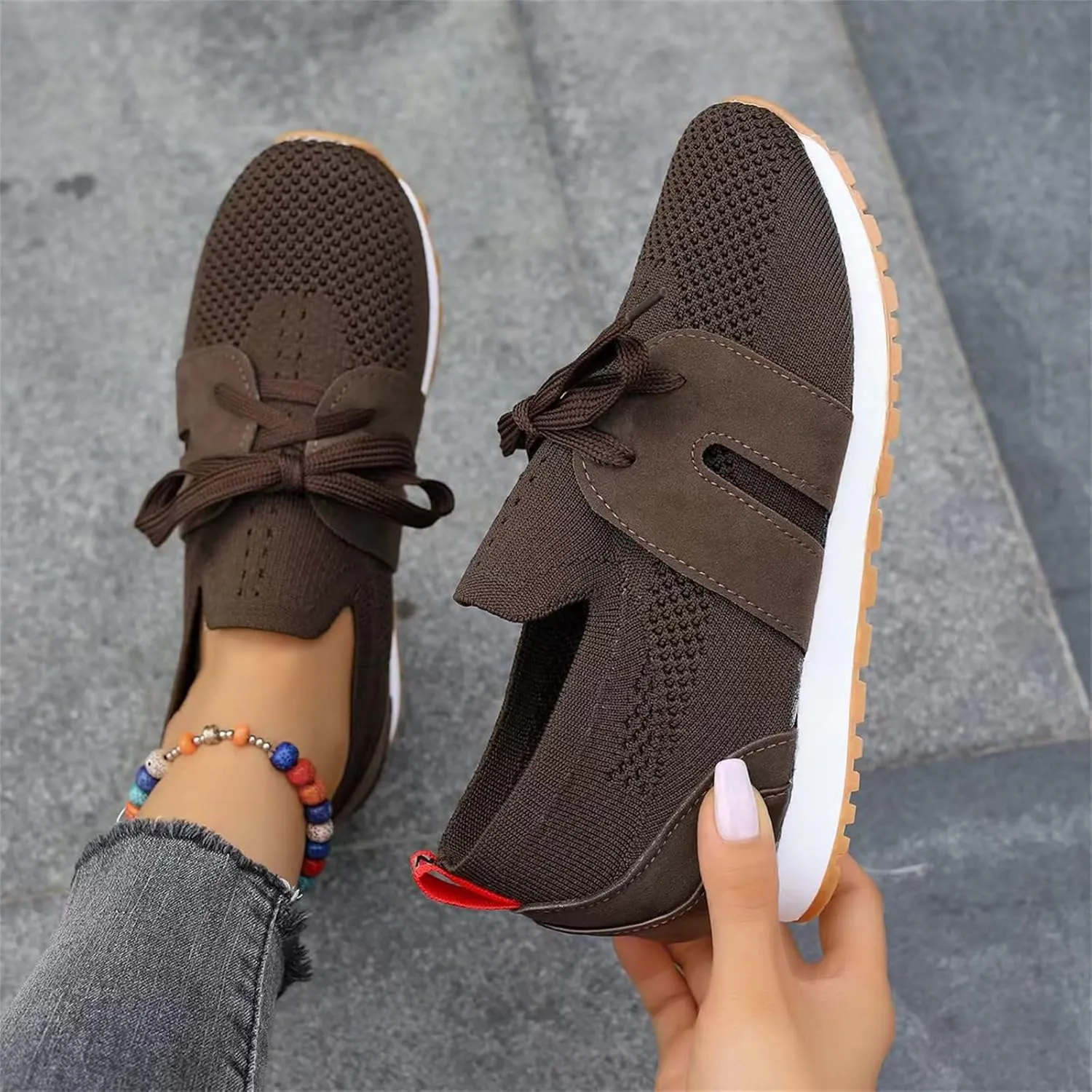 Running Shoes For Women Athletic Walking Shoes Slip On Casual Mesh-Comfortable Workout Fashion Sneakers Tennis Shoes