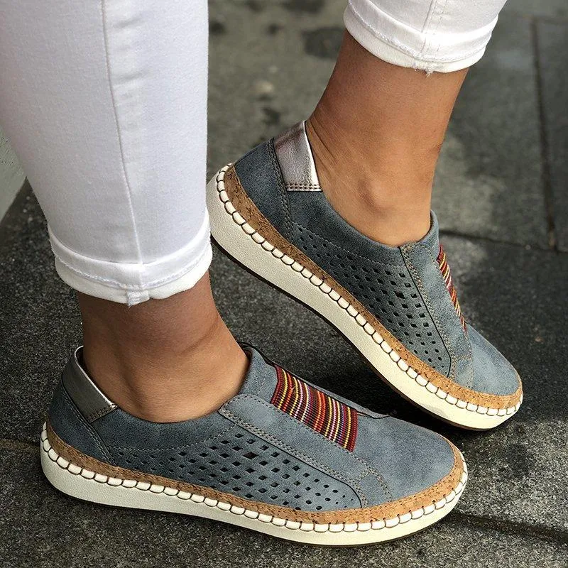 Slide Hollow-Out Round Toe Casual Women Sneakers