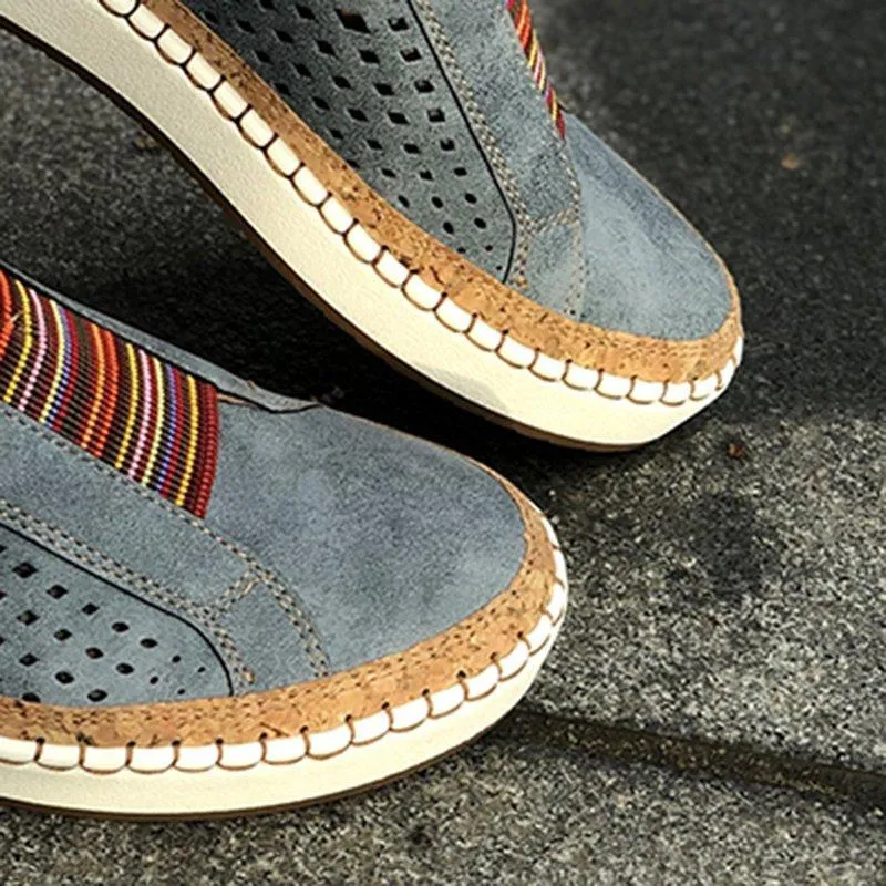 Slide Hollow-Out Round Toe Casual Women Sneakers