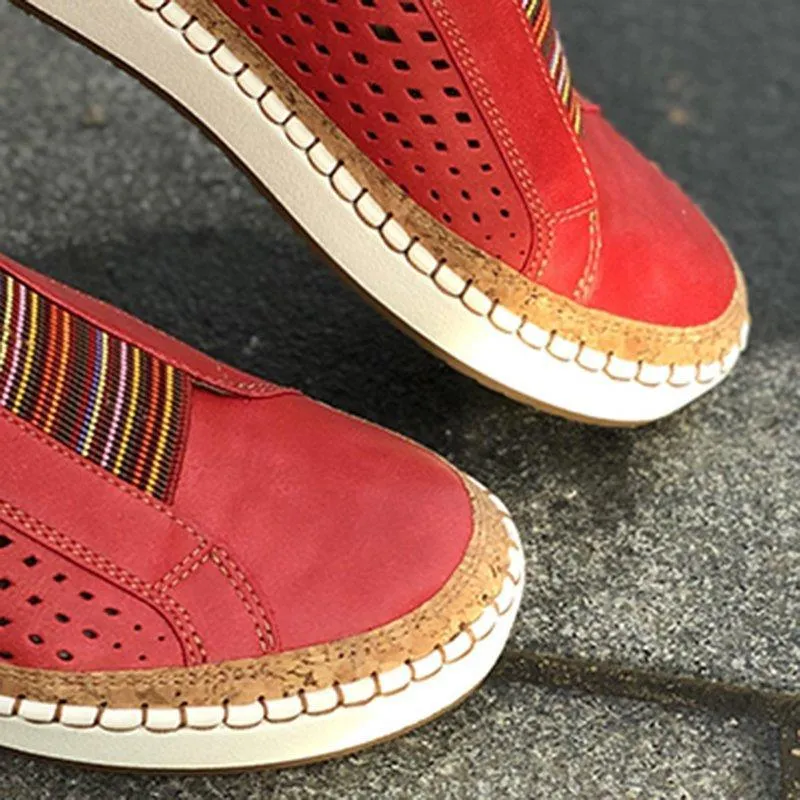 Slide Hollow-Out Round Toe Casual Women Sneakers