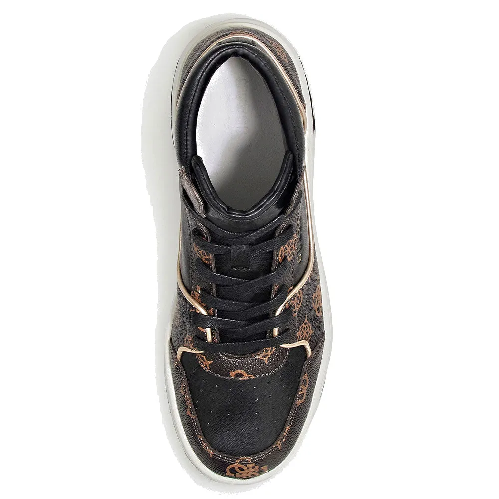 Sneakers Alte Donna GUESS Colore Black - Brass Linea Tullia