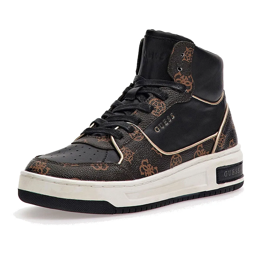 Sneakers Alte Donna GUESS Colore Black - Brass Linea Tullia