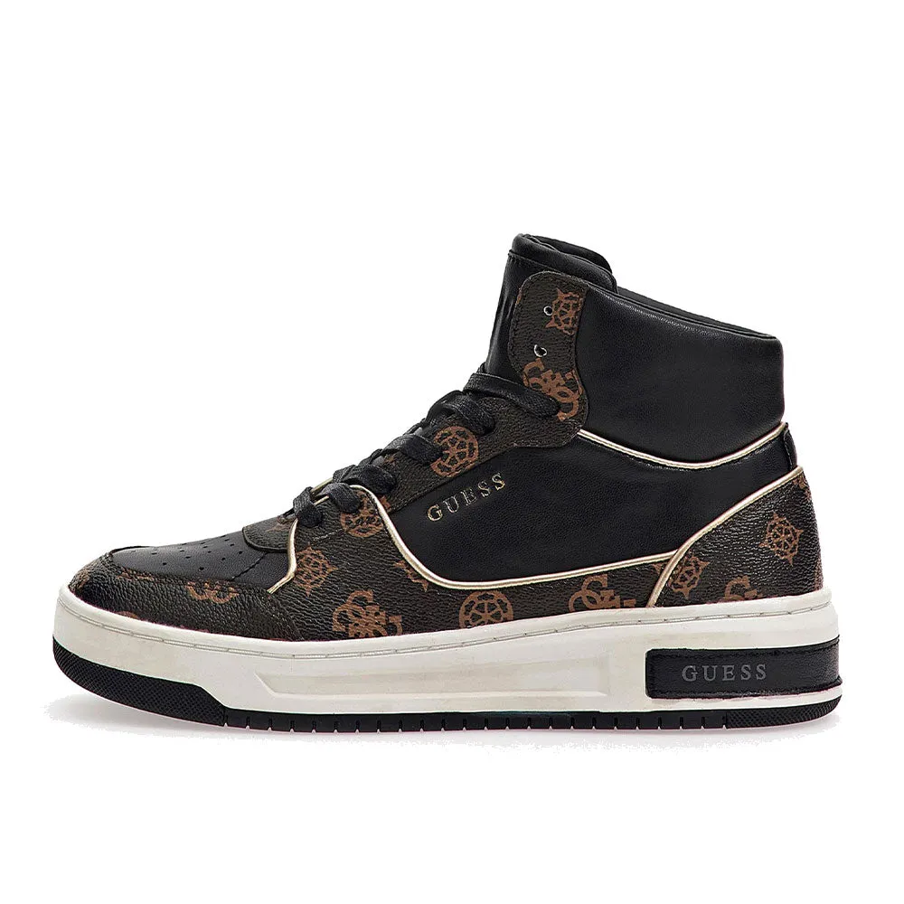 Sneakers Alte Donna GUESS Colore Black - Brass Linea Tullia