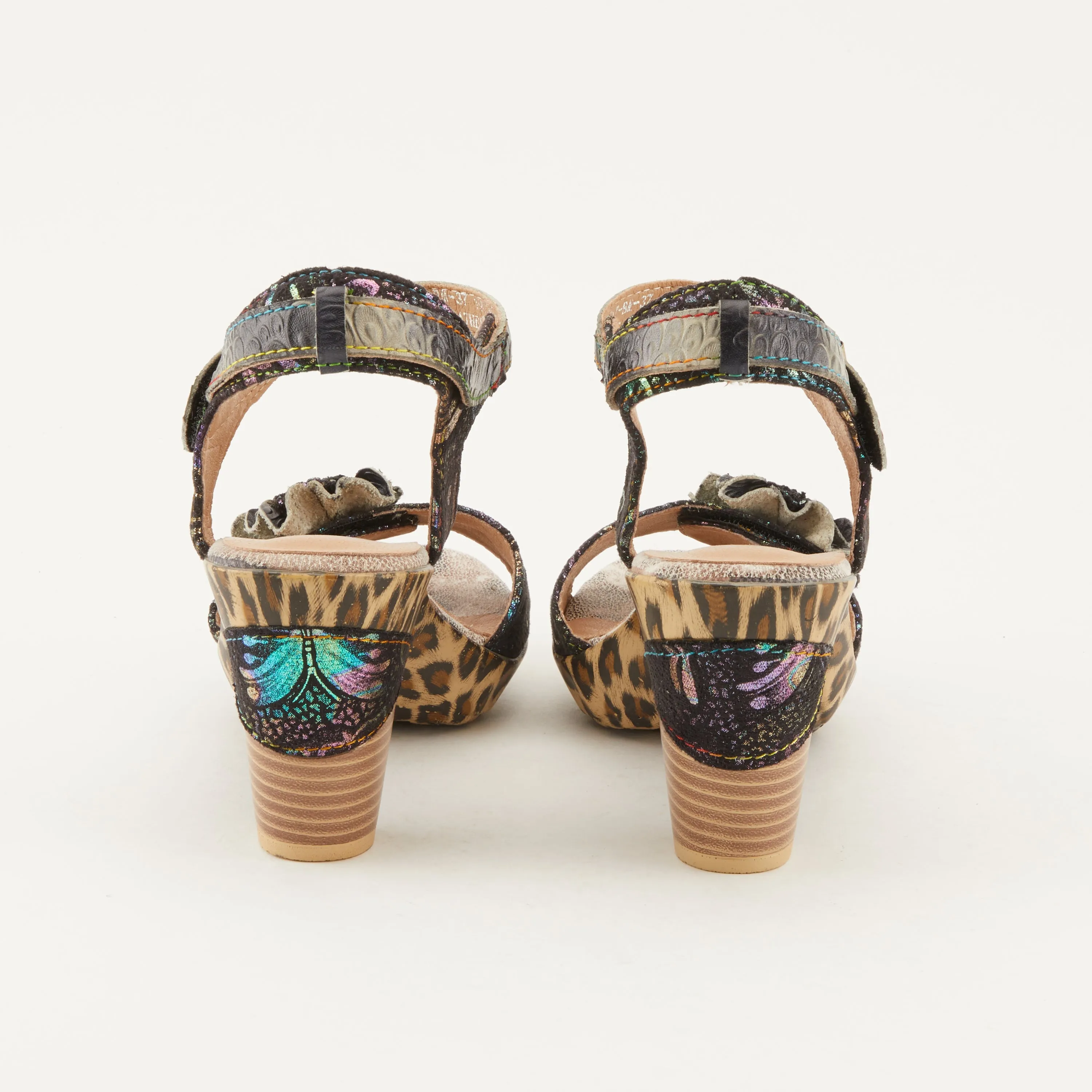 Spring Step Shoes  L'Artiste Wildcat Sandals Women's Leather Combo 3.75" Heel