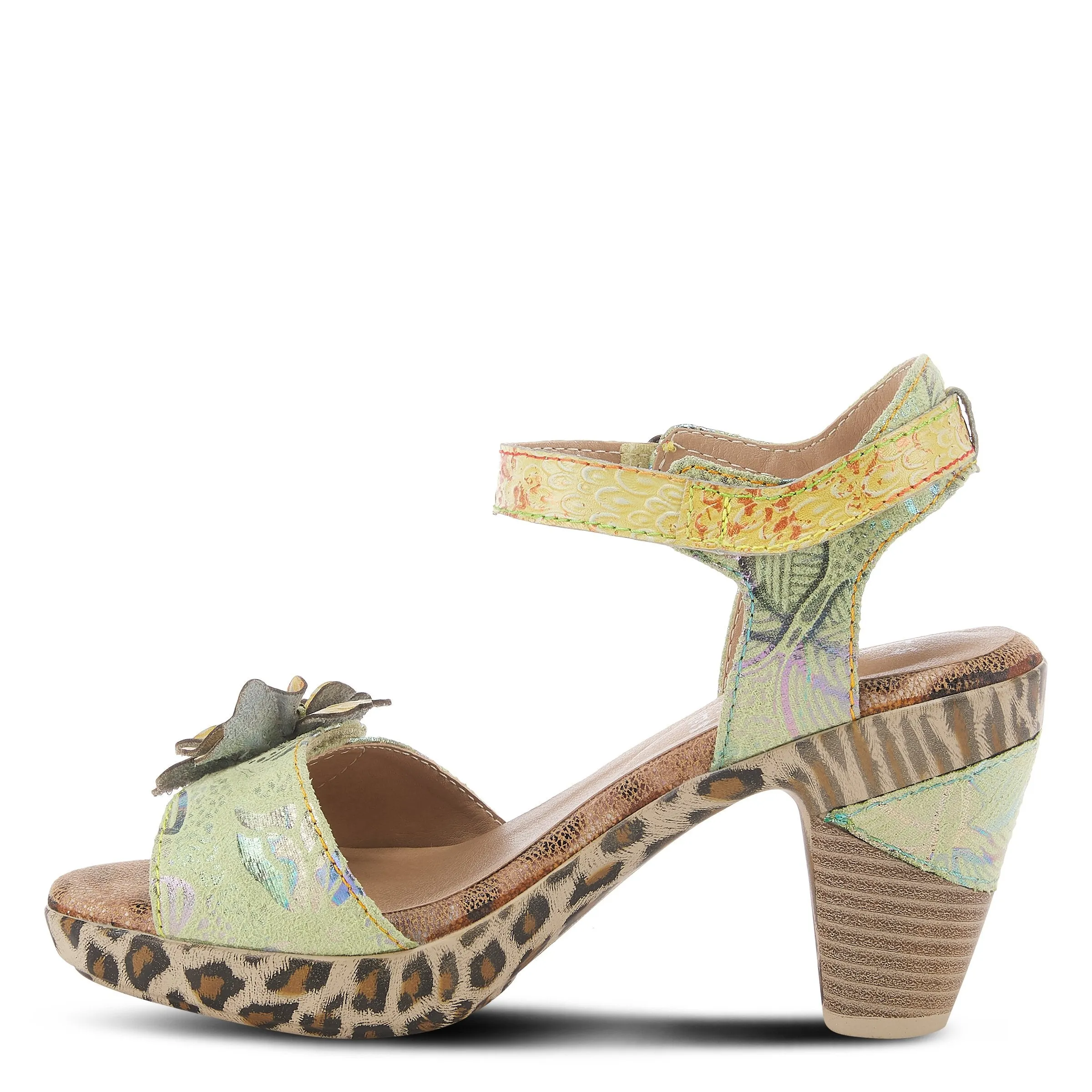 Spring Step Shoes  L'Artiste Wildcat Sandals Women's Leather Combo 3.75" Heel