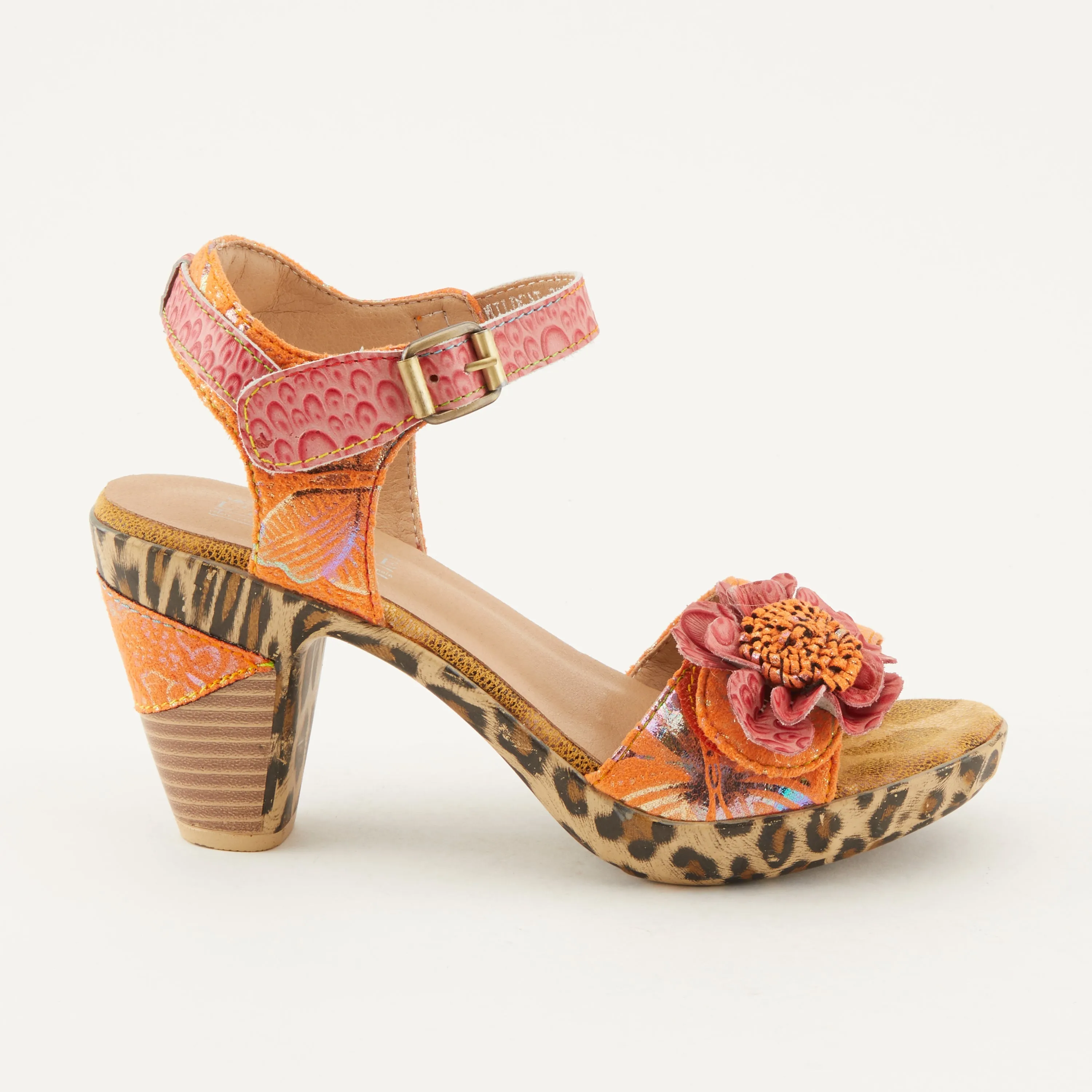 Spring Step Shoes  L'Artiste Wildcat Sandals Women's Leather Combo 3.75" Heel