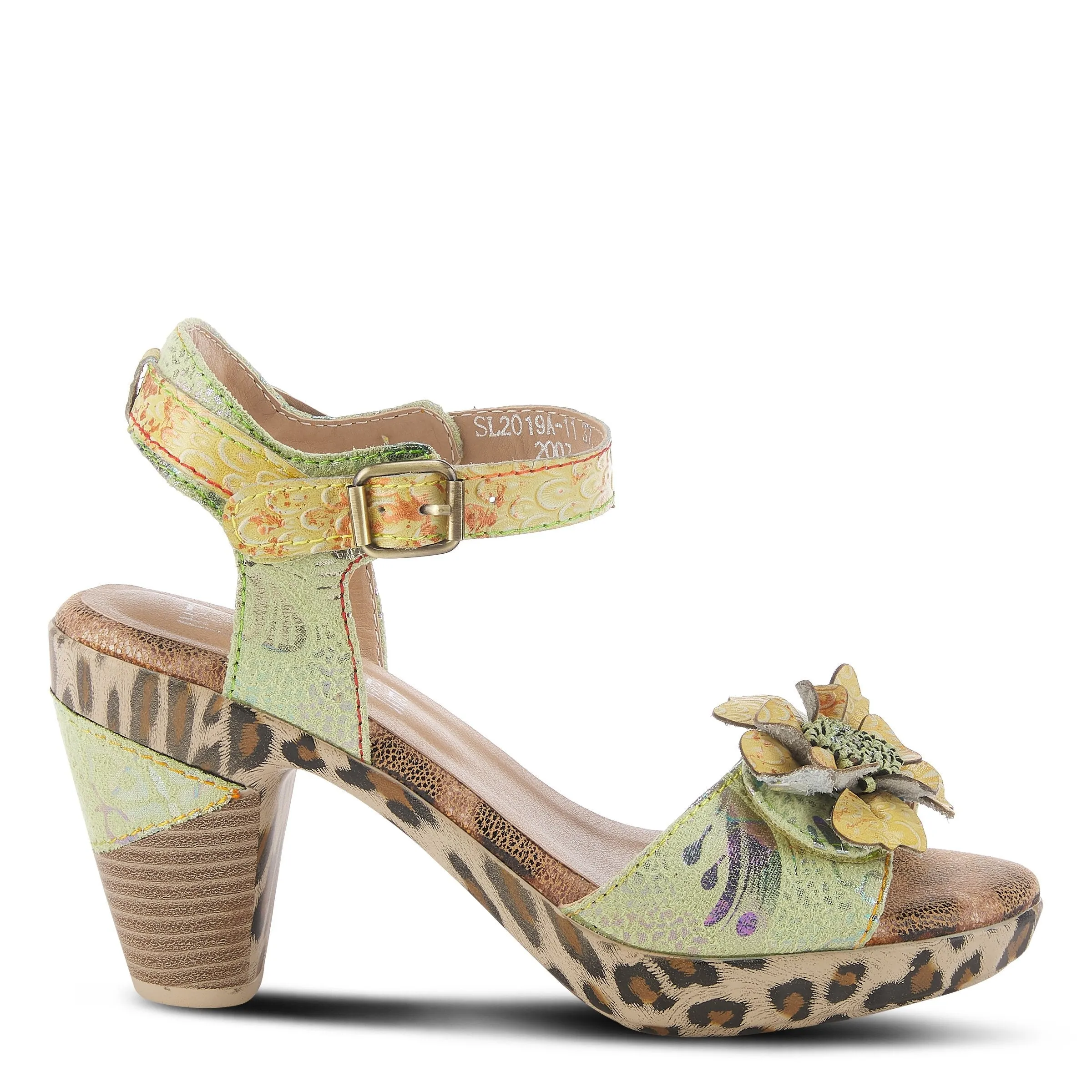 Spring Step Shoes  L'Artiste Wildcat Sandals Women's Leather Combo 3.75" Heel