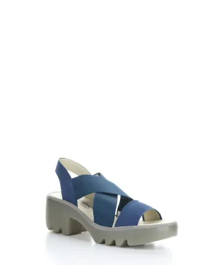 TAJI502FLY 002 BLUE Round Toe Sandals