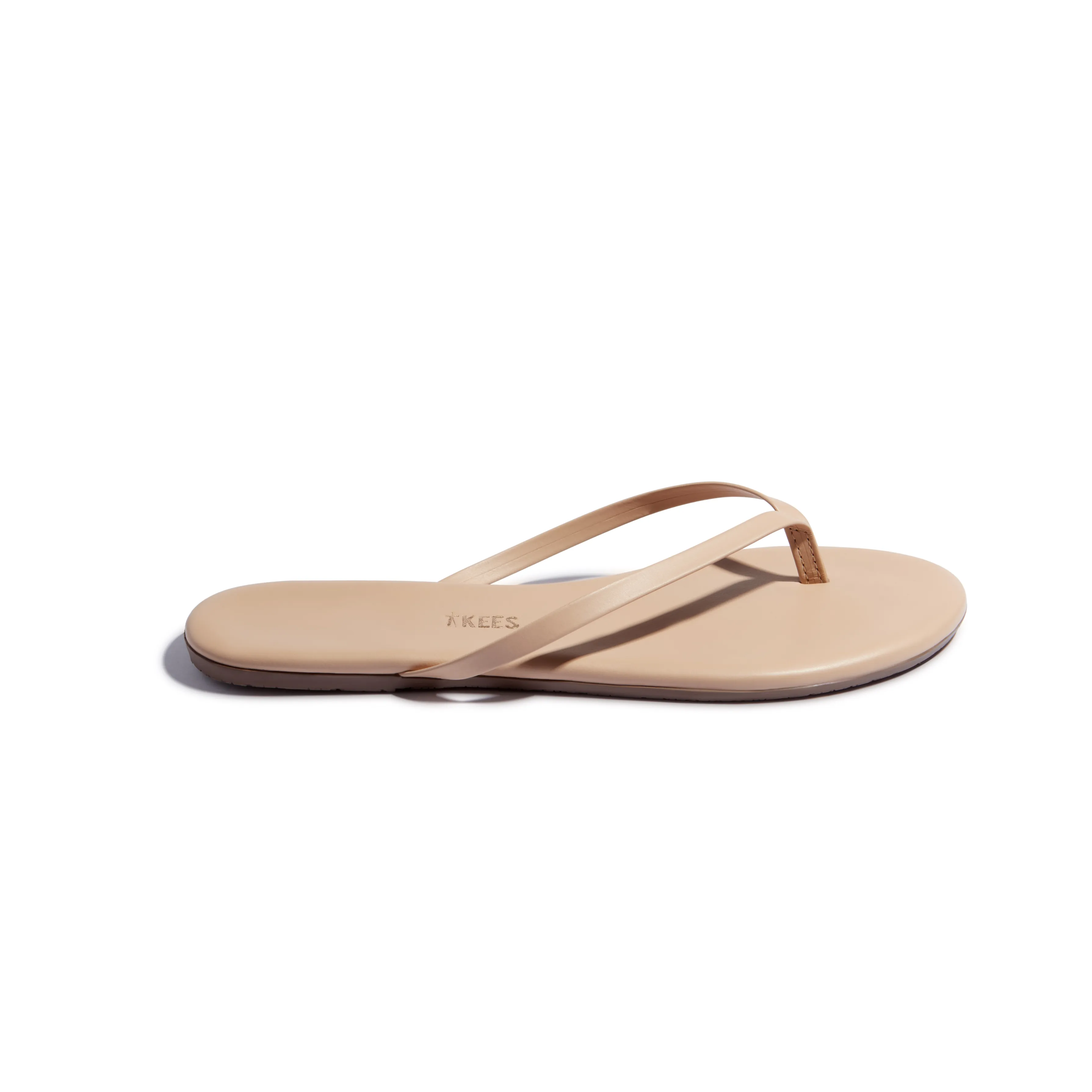 Tkees LILY Nudes flip-flops from brazilian leather in Sunkissed