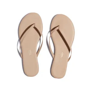 Tkees LILY Nudes flip-flops from brazilian leather in Sunkissed