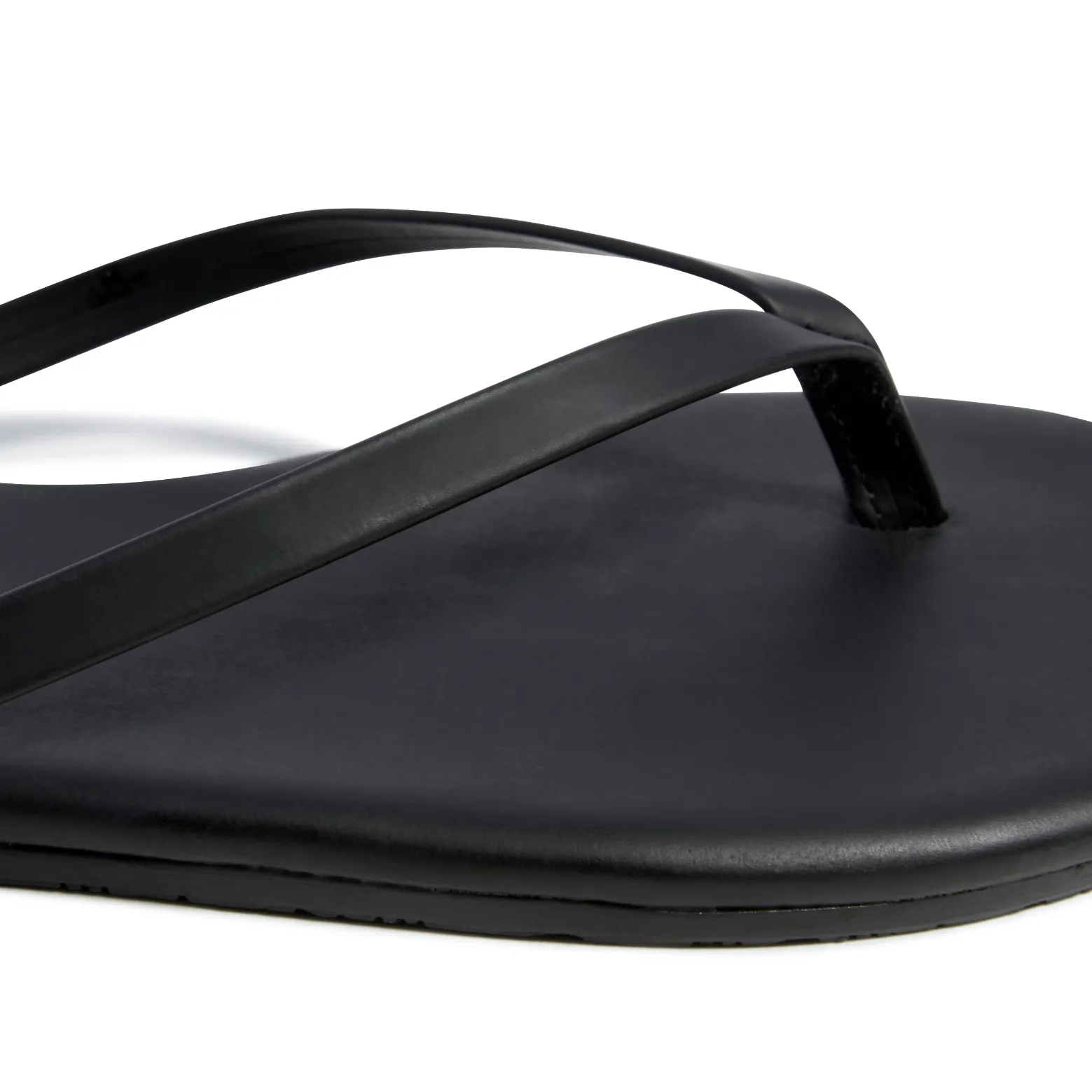 Tkees LILY Nudes flip-flops from vegan brazilian leather in Matte Black