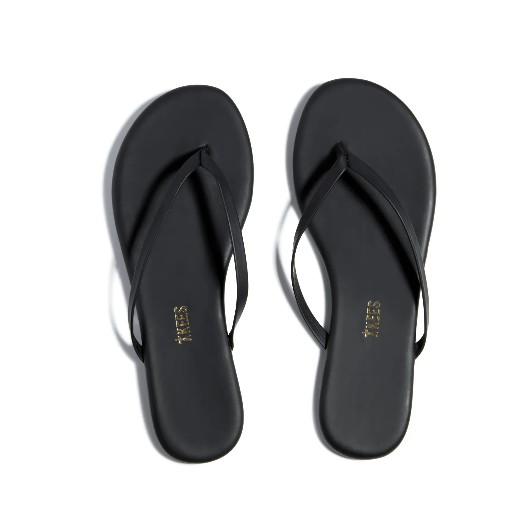 Tkees LILY Nudes flip-flops from vegan brazilian leather in Matte Black