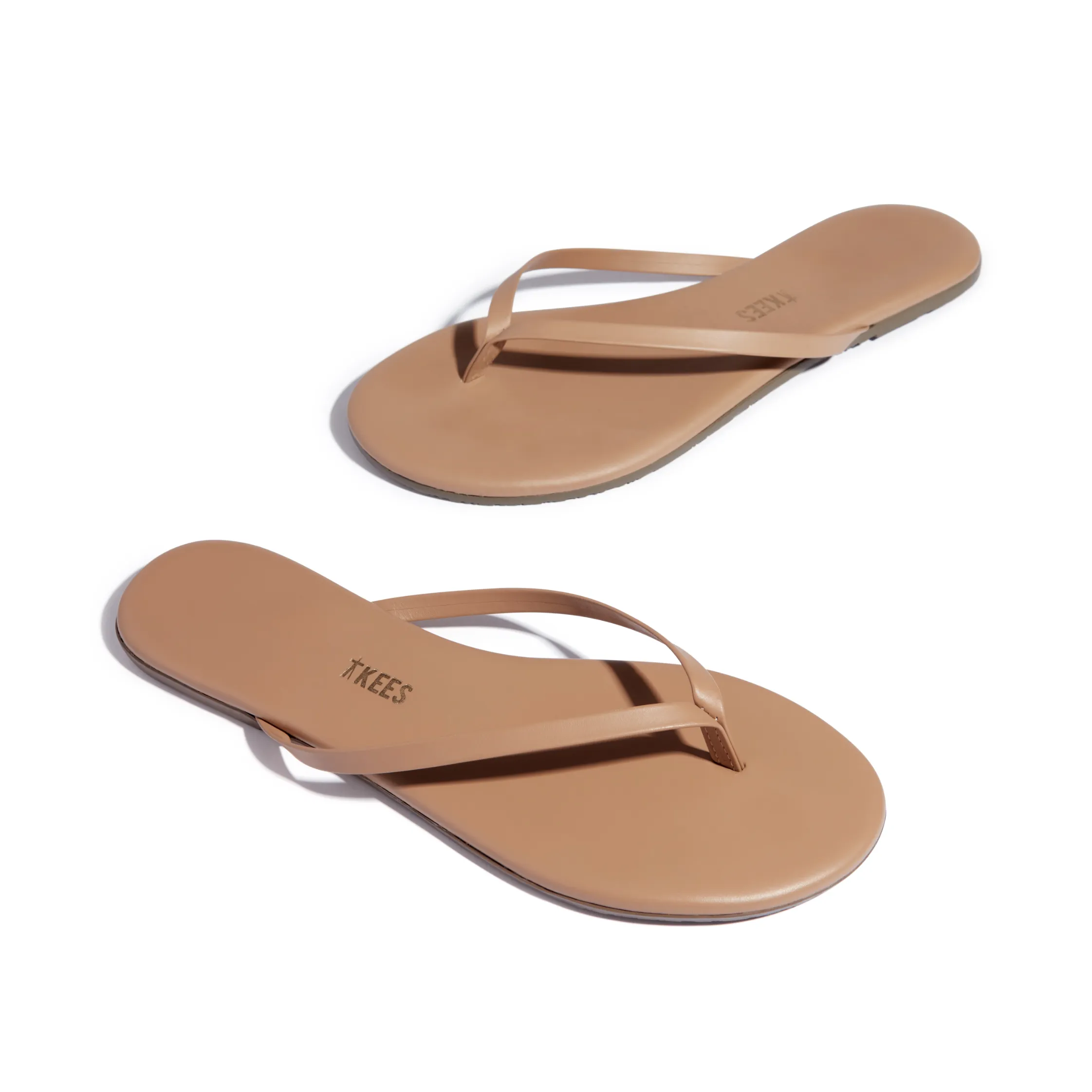 Tkees LILY Nudes flip-flops from vegan brazilian leather in Matte Cocobutter