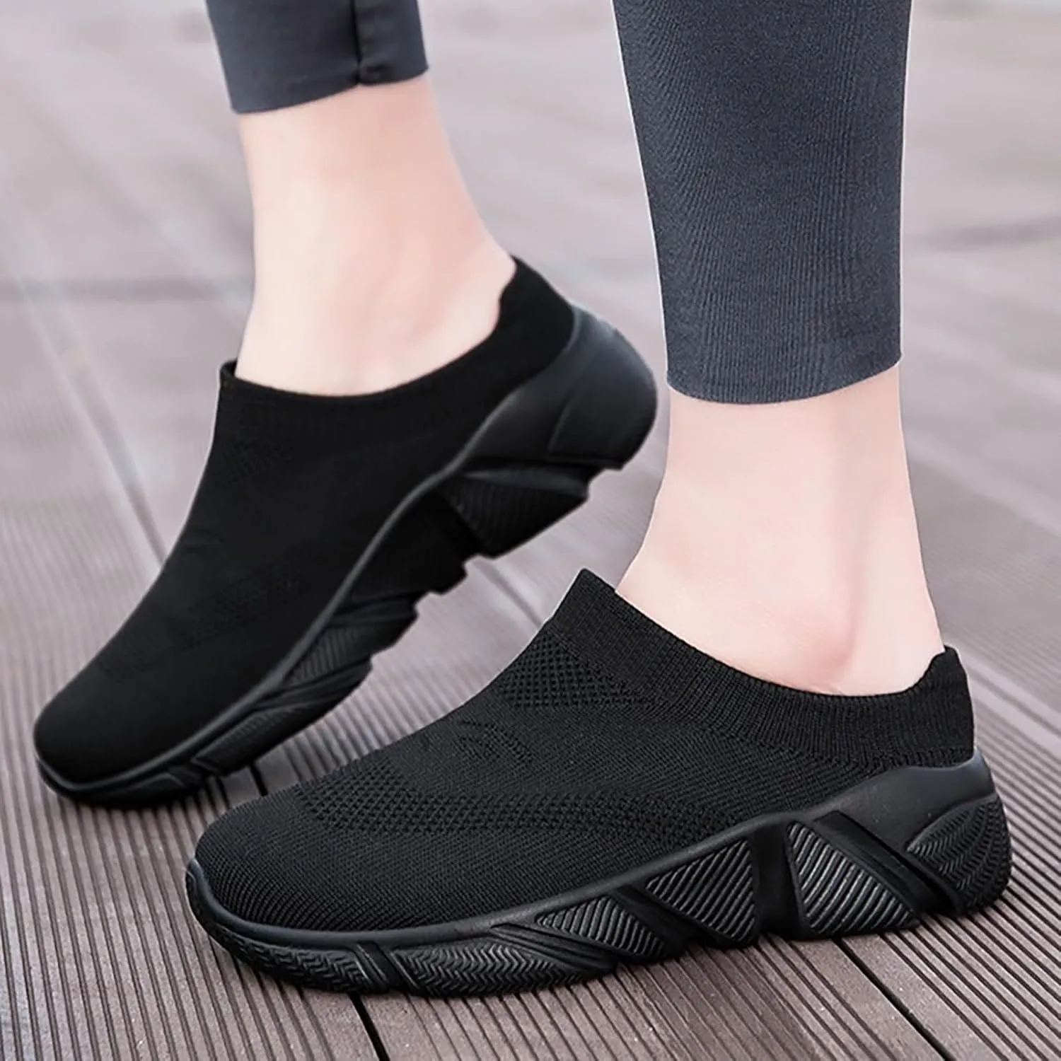 Women Gym Shoes Soft Platform Slip On Breathable Mesh Sneakers Summer Casual Comfortable Non Slip Walking Sport Shoes