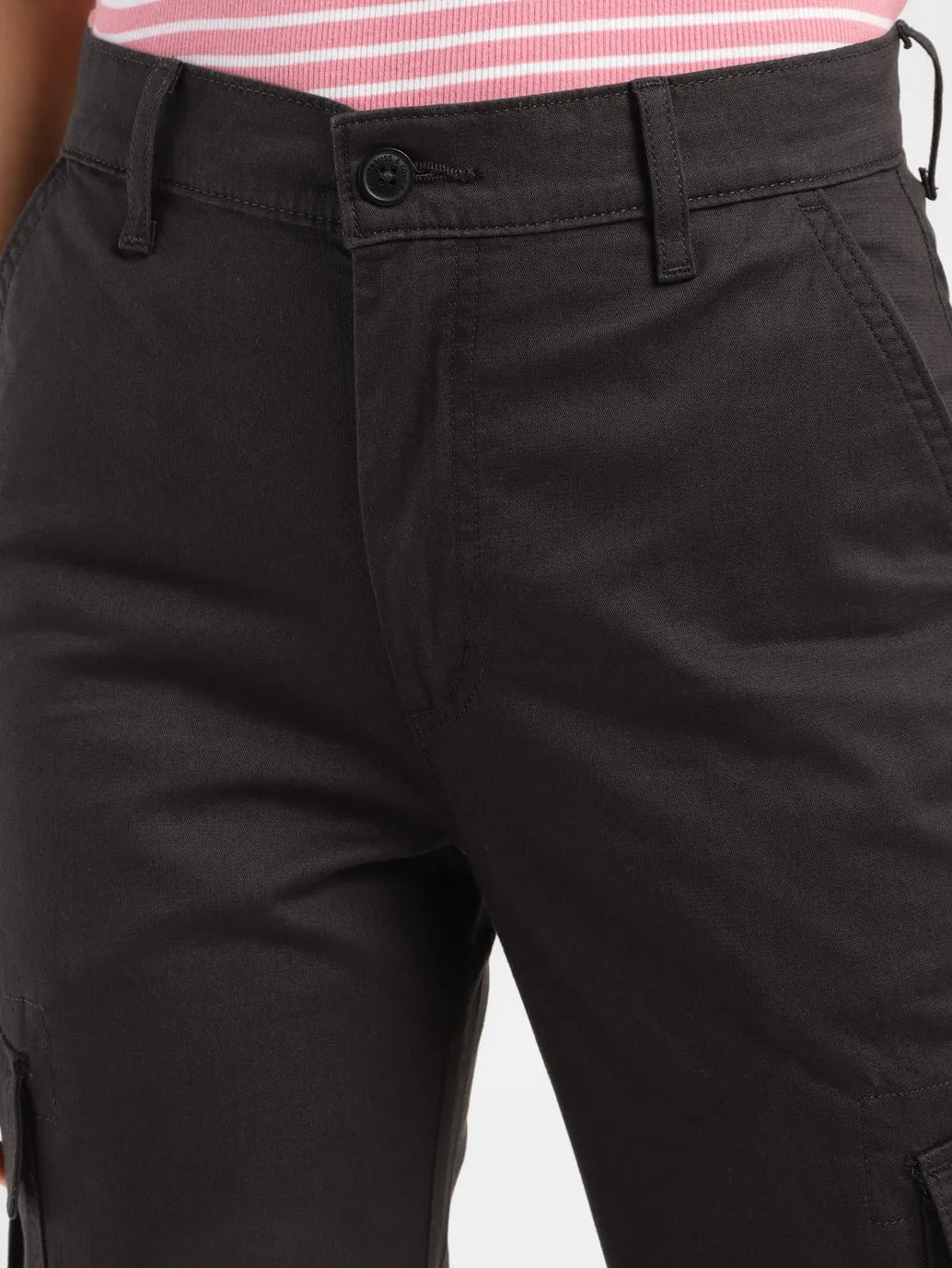 Women's Mid Rise Brown Cargo