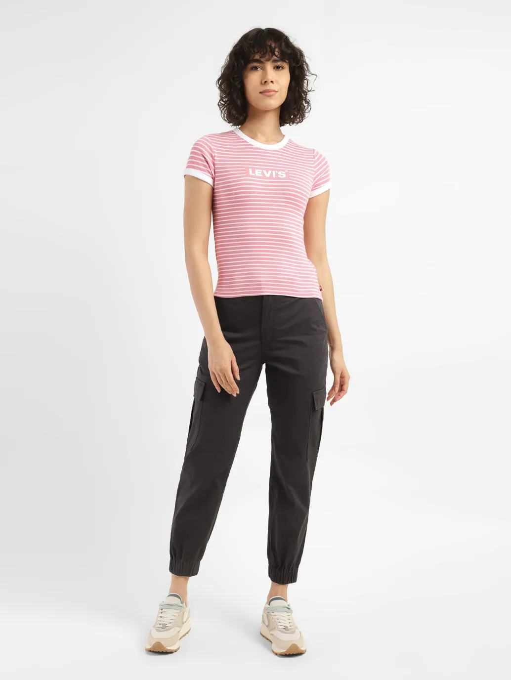 Women's Mid Rise Brown Cargo