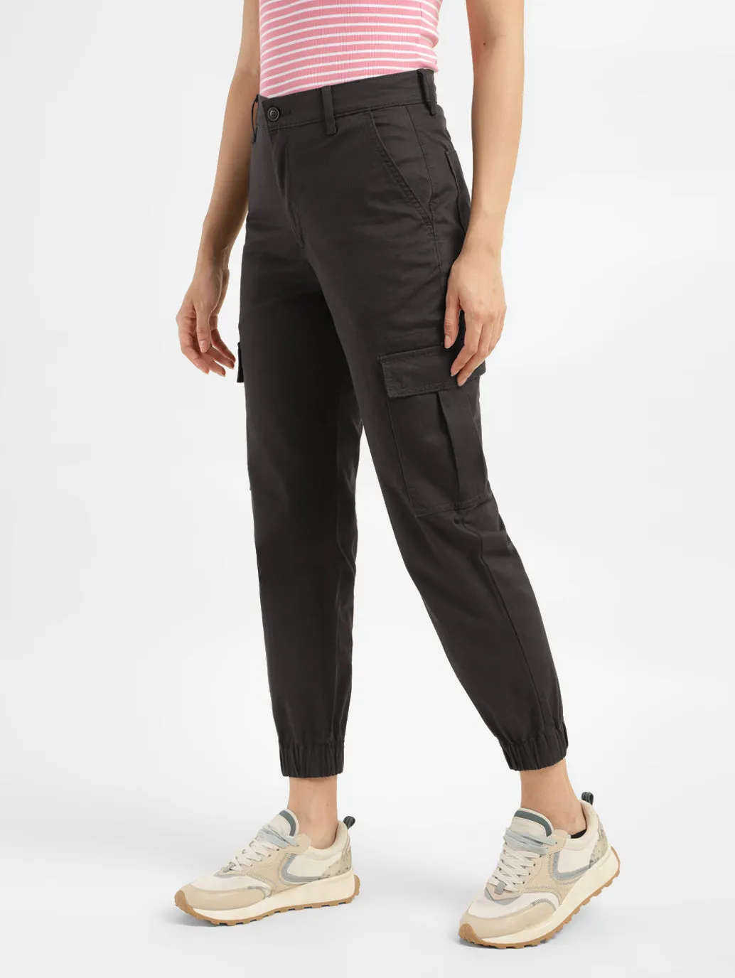 Women's Mid Rise Brown Cargo