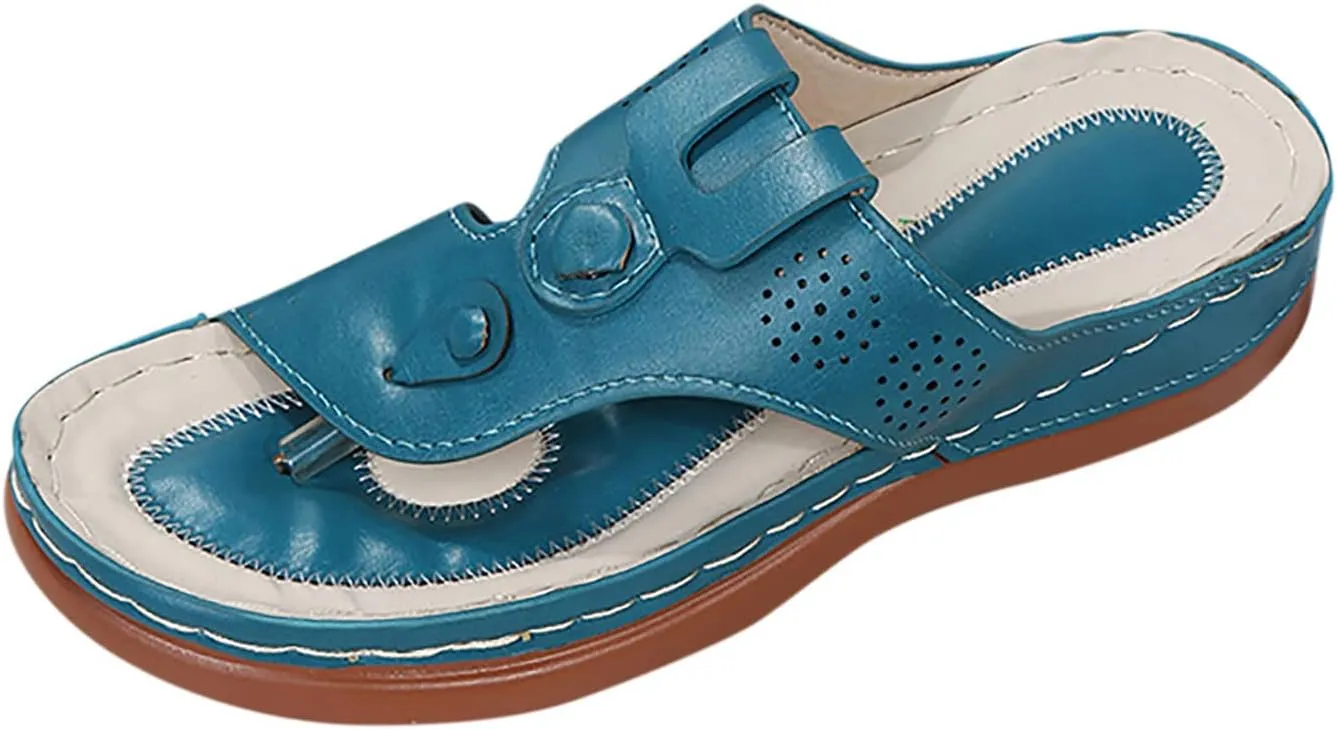 Womens Recovery Slides Orthotic Sandals Arch Support Thick Cushion Plantar Fasciitis Relief Lightweight Summer Casual Slip On