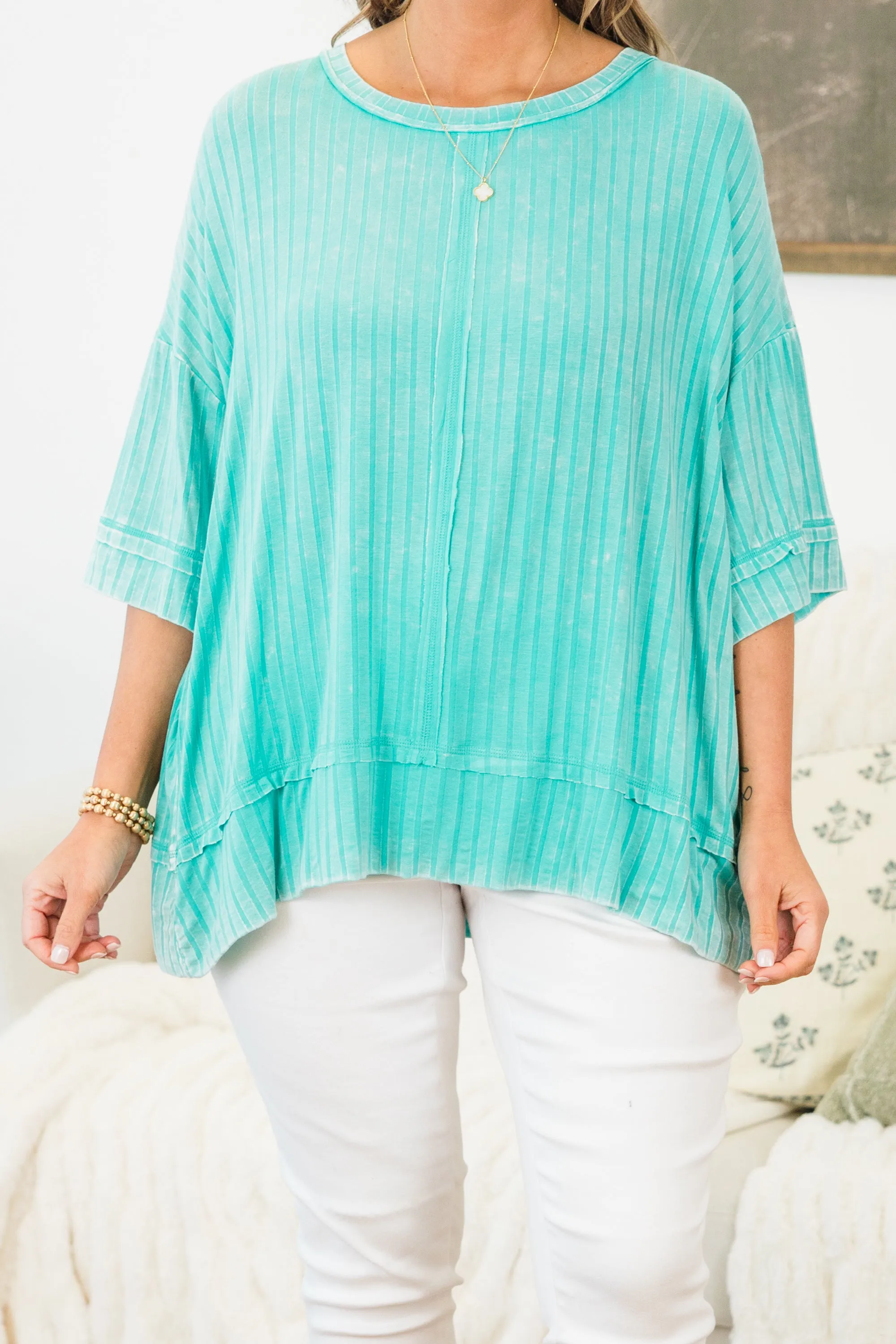 You're All Mine Top, Turquoise